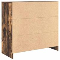 Dressoir met lade 80x34x76 cm spaanplaat gerookt eikenkleurig - thumbnail