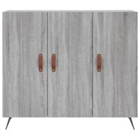 Dressoir 90x34x80 cm bewerkt hout grijs sonoma eikenkleurig - thumbnail