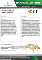 Quadrios ESD-bureaumat Grijs (l x b) 600 mm x 900 mm - thumbnail