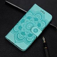 Mandala reliëf patroon horizontale Flip lederen case voor iPhone 11 Pro met houder & kaartsleuven & portemonnee & foto frame & Lanyard (groen) - thumbnail