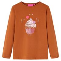 VidaXL Kindershirt met lange mouwen 104 cognackleurig - thumbnail