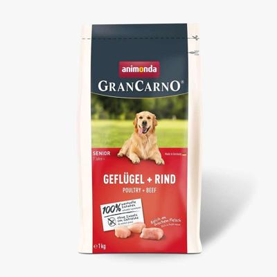 ANIMONDA Gran Carno Senior Gevogelte met Rundvlees - droog hondenvoer - 1 kg