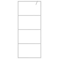 Inloopdouchewand 80x195 cm transparant ESG-glas zilverkleurig - thumbnail