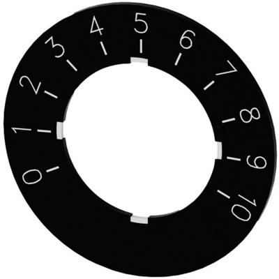 Siemens 3SU1900-0BG16-0SA0 3SU19000BG160SA0 Opschriftbord Rond (Ø) 40 mm 0-10 Zwart, Wit 10 stuk(s)