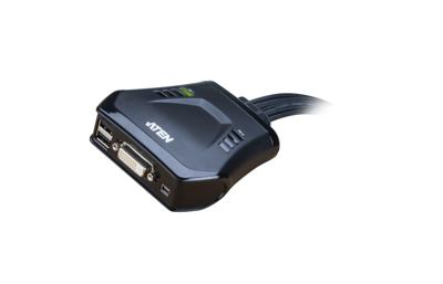 ATEN mini KVM switch 2-port USB CS22D DVI