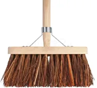 Bezem natuurvezel steel breedte 28cm hoogte 140cm - thumbnail