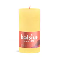 Bolsius stompkaars rustiek shine 6.8x13cm sunny yellow - thumbnail