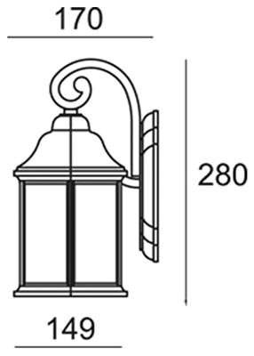 Deko Light Saiph 341244 Wandlamp E27 Zwart, Doorschijnend Deko Light Saiph 341244 Wandlamp E27 Zwart, Doorschijnend
