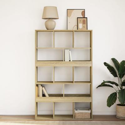 Boekenkast 100x33x156,5 cm bewerkt hout sonoma eikenkleurig