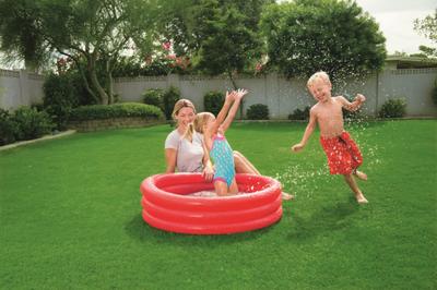 Bestway Opblaasbaar Kinderzwembad 3 Ringen Eco Kleur Assortiment 102x25 cm +2 Jaar Tuin 51024 - thumbnail