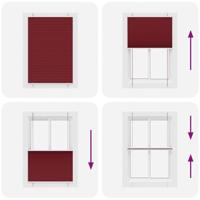 Pliss rolgordijn 90x100 cm stofbreedte 89,4 cm bordeauxrood - thumbnail