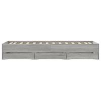 Bedframe met lades bewerkt hout grijs sonoma eiken 100x200 cm - thumbnail
