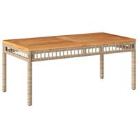 4-delige Loungeset met kussens poly rattan gemengd beige - thumbnail