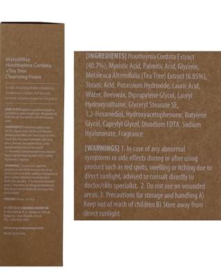 Mary & May Houttuynia Cordata +Tea Tree Cleansing Foam 150 ml Make-up verwijderaar en reiniger