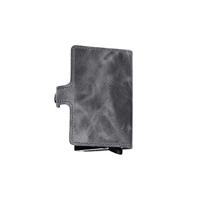 Secrid Miniwallet Vintage Portemonnee Zwart, Grijs Aluminium, Leer - thumbnail