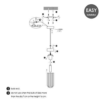 Light depot - hanglamp Capri klein - hout/glas - Outlet - thumbnail