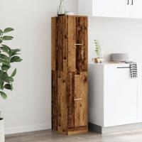 Apothekerskast 30x41x144,5 cm bewerkt hout oud houtkleurig - thumbnail