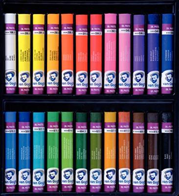 Van Gogh oliepastel basisset, doos met 24 pastels