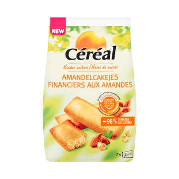 Cereal Amandelcakejes minder suikers 175 Gram