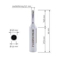 Ersa Soldeertip | beitelvormig | breedte 3,2 mm | 0832 ED/SB | 2 stuks - 0832ED/SB 0832ED/SB - thumbnail