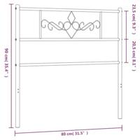 Hoofdbord 75 cm metaal wit - thumbnail