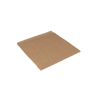 Hamburger zakje 16x16cm kraft vetvrij papier BIO - thumbnail