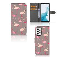 Samsung Galaxy A23 | Telefoonhoesje | Met pasjeshouder | Flamingo - thumbnail