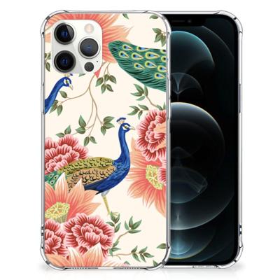 Case Anti-shock voor iPhone 12 Pro Max Pink Peacock Case Anti-shock voor iPhone 12 Pro Max Pink Peacock