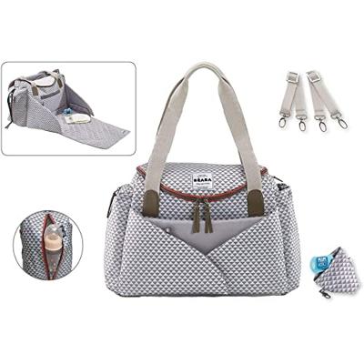 BEABA Sydney II Play Print grijs / koraal tas