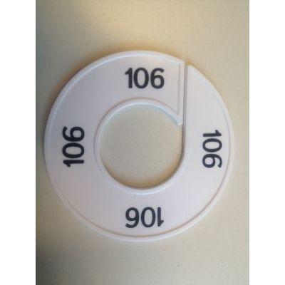 Maatring 9cm wit/zwart 106