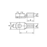 Klauke 104R8 Zubehör Kabel Buiskabelschoen 180 ° M8 25 mm² 1 stuk(s) - thumbnail