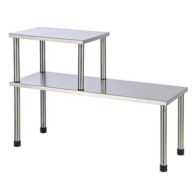 HI keukenrek 2 schappen zilverkleurig