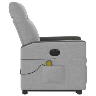 Sta-op-stoel elektrisch verstelbaar stof wolk grijs - thumbnail