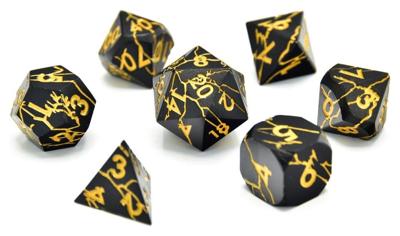 CritStones Metal Dice Set Torn Mystic (7)