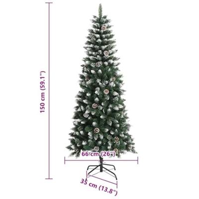 VidaXL Kunstkerstboom met 150 led groen 150 cm pvc en plastic en staal