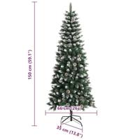 VidaXL Kunstkerstboom met 150 led groen 150 cm pvc en plastic en staal - thumbnail