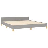 Bedframe zonder matras stof lichtgrijs 160x200 cm - thumbnail