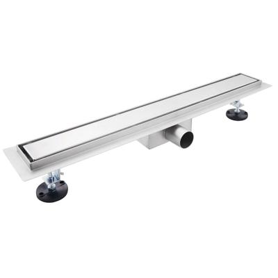 Fortifura Galeria douchegoot - 160cm - met gesloten rooster - met vloerflens - Geborsteld RVS PVD (RVS) YZ-A160-Basic-drain