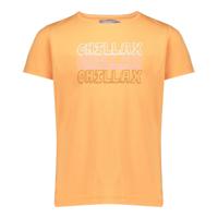 Geisha Meisjes t-shirt 'chillax' - Licht oranje - thumbnail