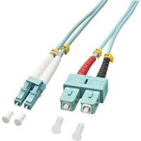 Lindy 15m OM3 LC - SC Duplex 15m LC SC Turkoois Glasvezel kabel - thumbnail