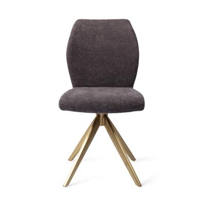 Jesper Home Ikata eetkamerstoel Almost Black turn gold