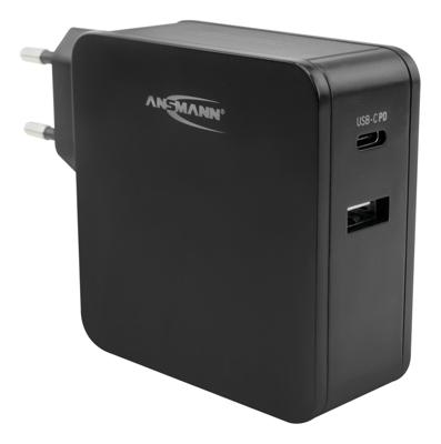 Ansmann Home Charger 254PD USB-oplader 65 W 1x USB-A, 1x USB-C USB PD Zwart Binnen GaN