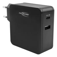 Ansmann Home Charger 254PD USB-oplader 65 W 1x USB-A, 1x USB-C USB PD Zwart Binnen GaN - thumbnail