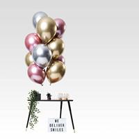 Chrome Ballonnen Morganite Premium 33cm - 12 Stuks - thumbnail
