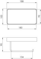 Ben Mykanto toiletrolhouder 18,8x10x9cm geborsteld messing - thumbnail