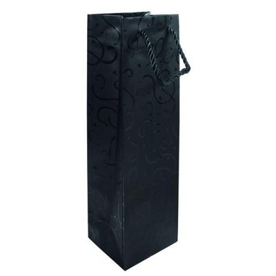 Draagtas iezzy (wijn)fles 9x10x33cm celebration | 5 stuks