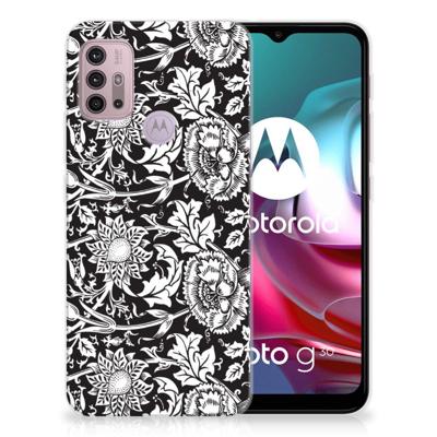 Motorola Moto G30 | G10 | TPU Case | Black Flowers Motorola Moto G30 | G10 | TPU Case | Black Flowers