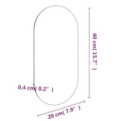 VidaXL Spiegel 40x20 cm glas VidaXL Spiegel 40x20 cm glas