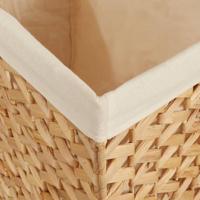 Wasmand met 3 vakken 75x42,5x52 cm waterhyacint - thumbnail