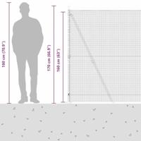 VidaXL Afrasteringspaal zilver 10 x 1,6 m (16 x 16 mm gaas) staal - thumbnail